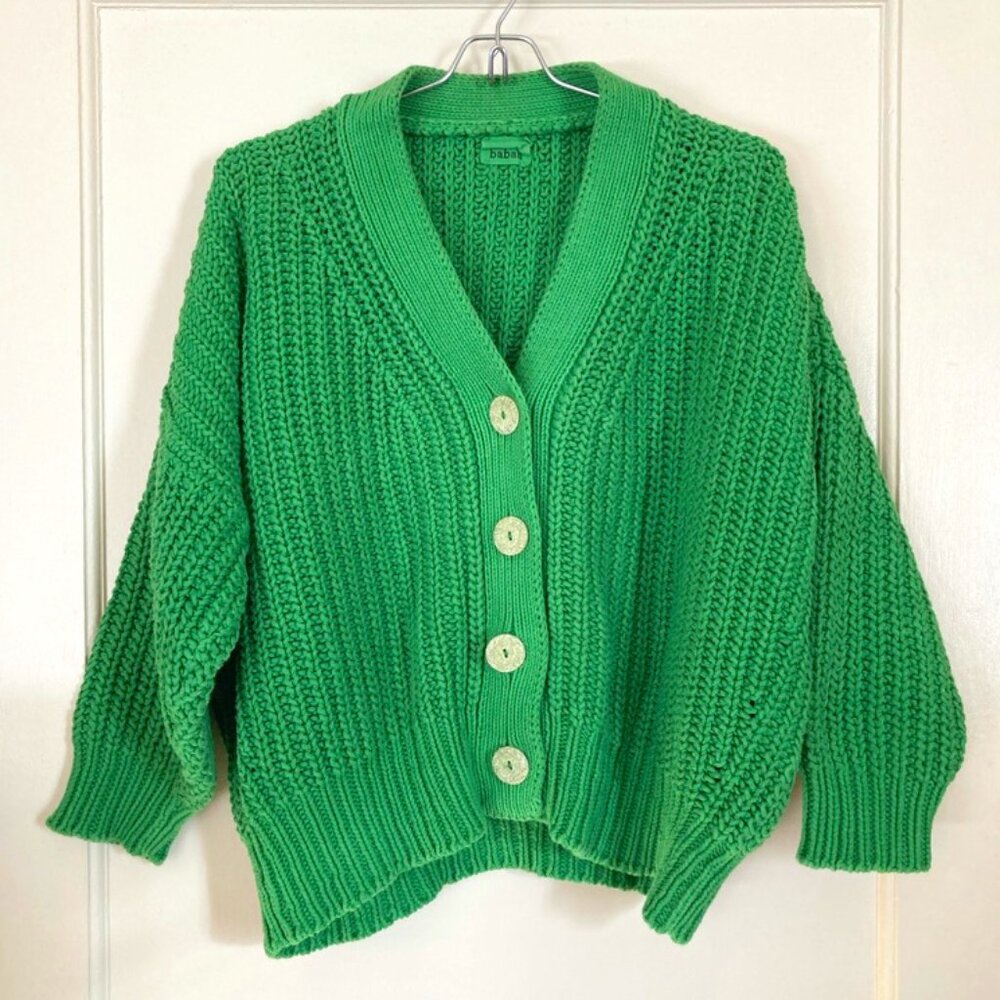 Babaa Springy 🌿 Green Cotton Cardi #18